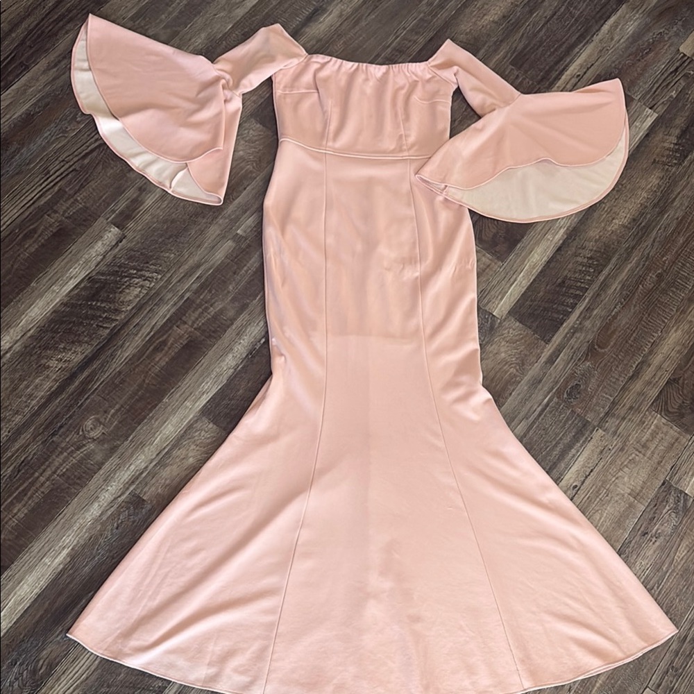 Elegant Pink Off-Shoulder Dress